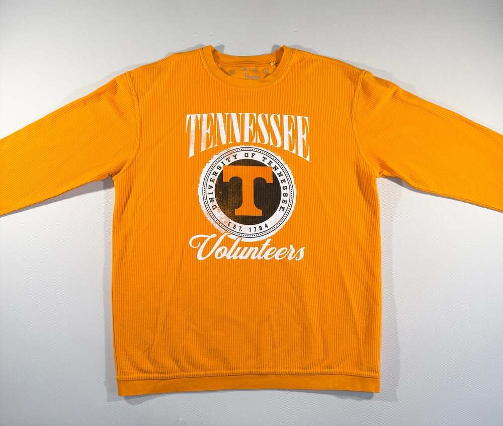 Pressbox by Royce Apparel Tennessee Volunteers Corded Crewneck L/S T Shirt, XL